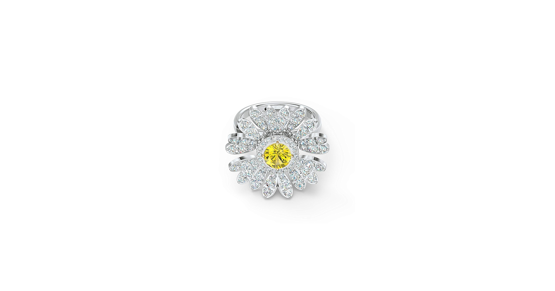 Amazon.com: Swarovski Eternal Flower Ring Cz White 2 8
